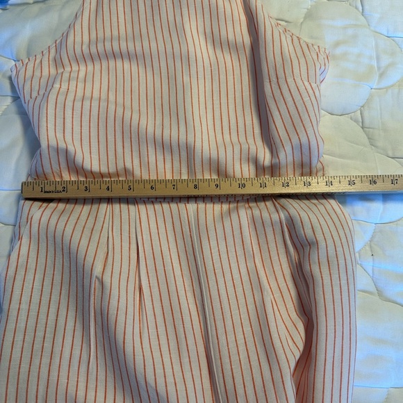 LOFT Linen Pink and White Striped Jumpsuit - Picture 12 of 12